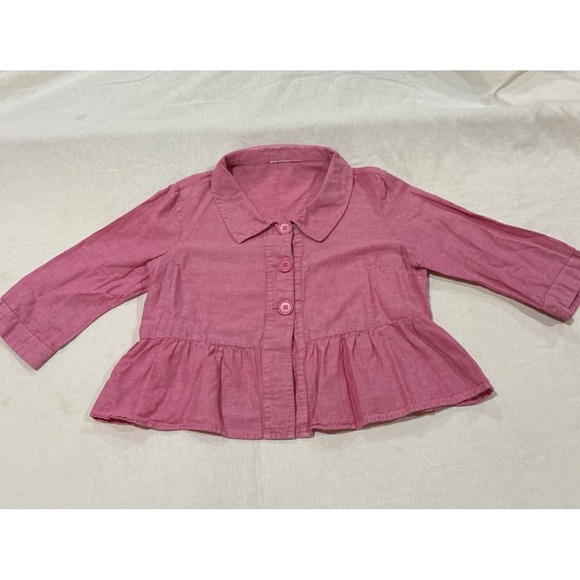 The Unbranded Brand Tops - Women's Top Pink Large Coquette‎ Core Vintage Coded Dollette Grandmacore Peplum